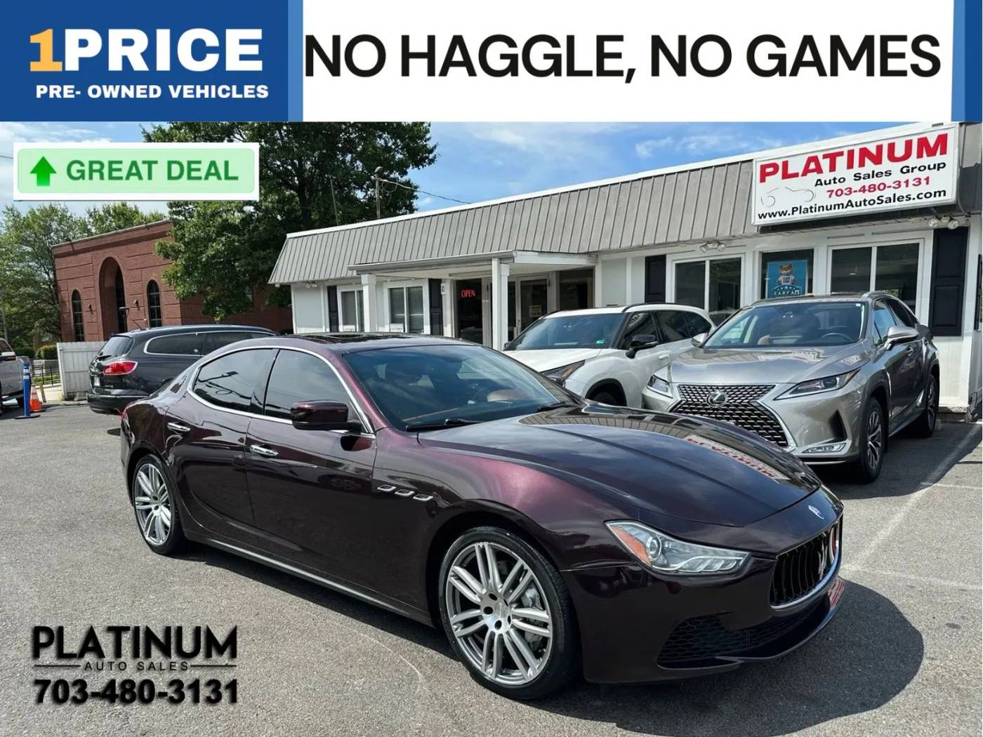 2015 Maserati Ghibli S Q4 — Sedan — 104,662 mi — Arlington, VA