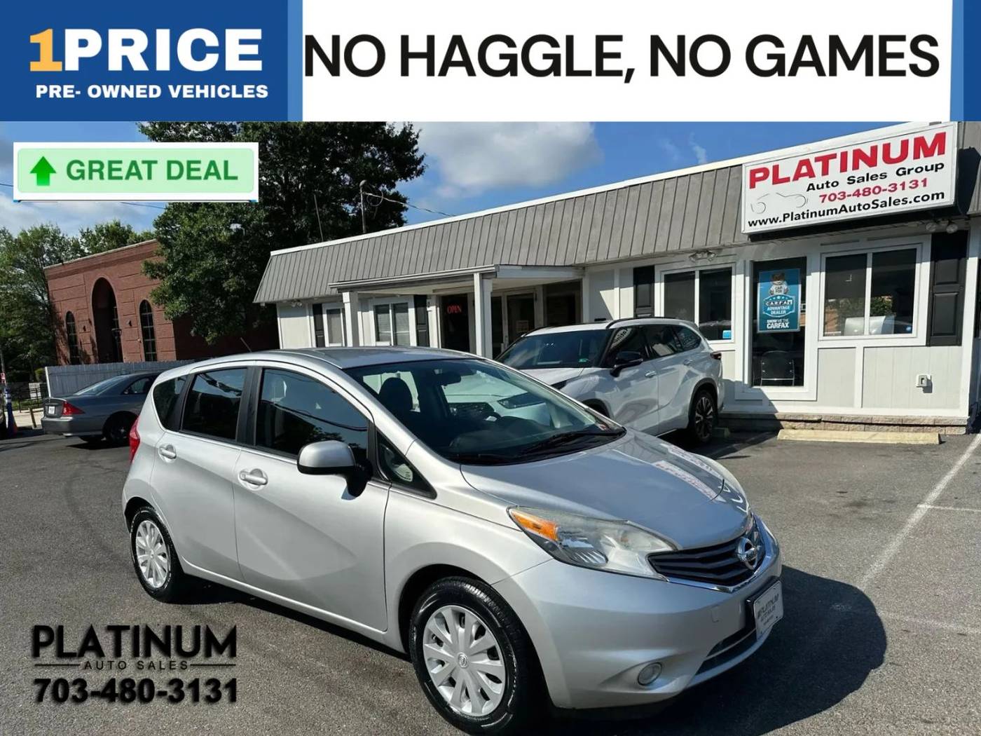 2014 Nissan Versa 1.6 SV — Hatchback — 83,208 mi — Arlington, VA