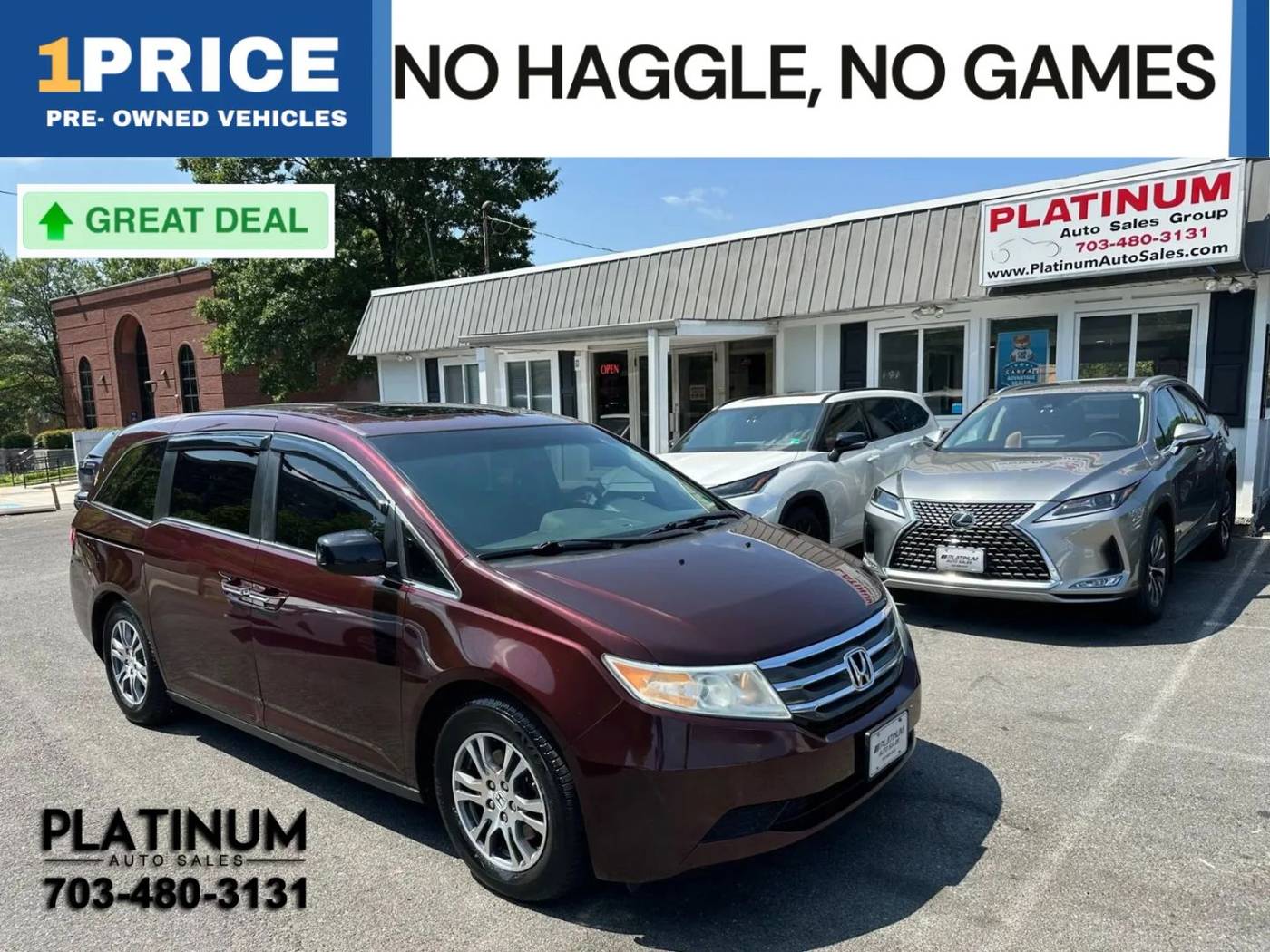 2013 Honda Odyssey EX-L — Minivan — 188,169 mi — Arlington, VA