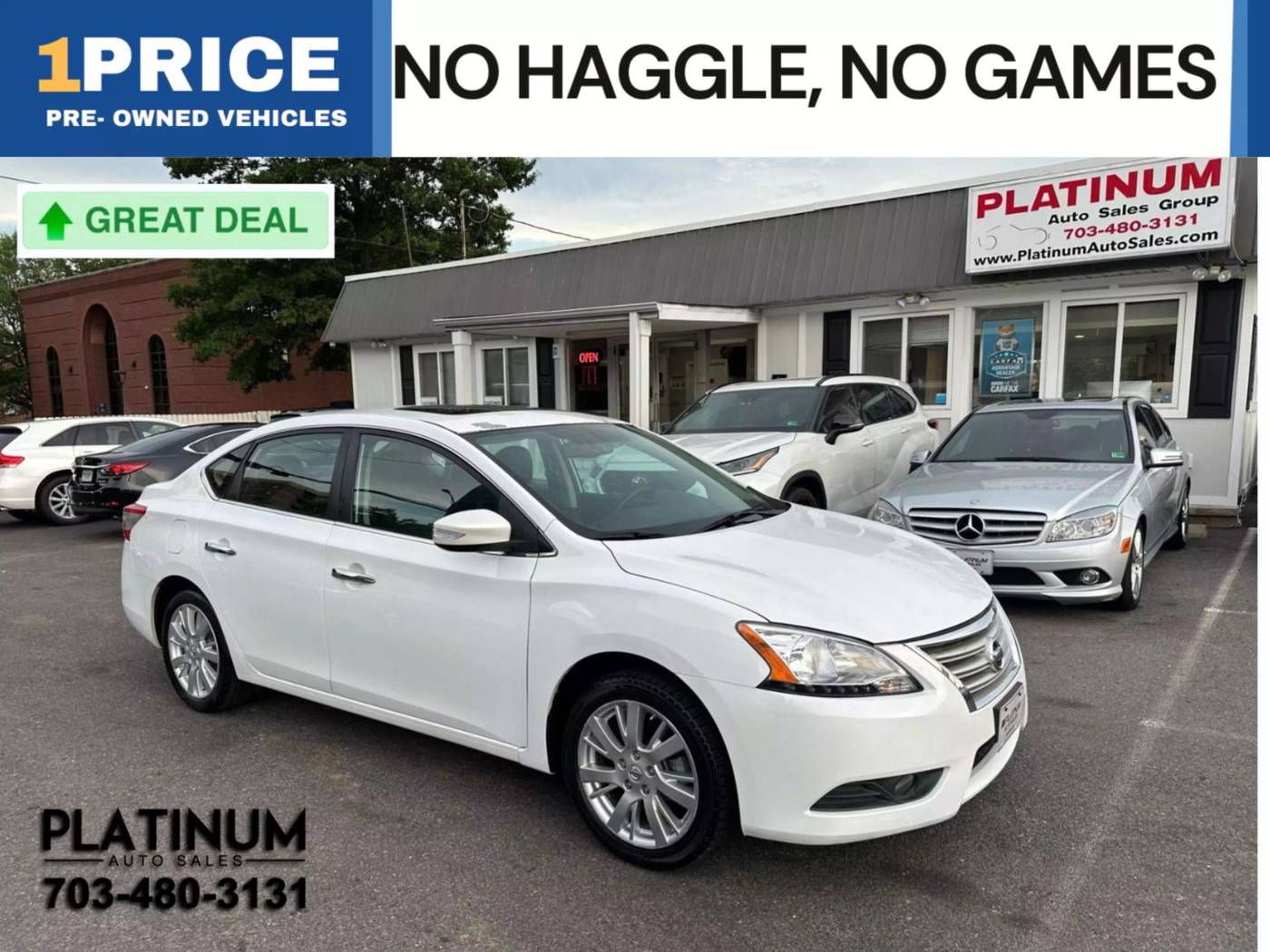 2014 Nissan Sentra SL — Sedan — 85,567 mi — Arlington, VA
