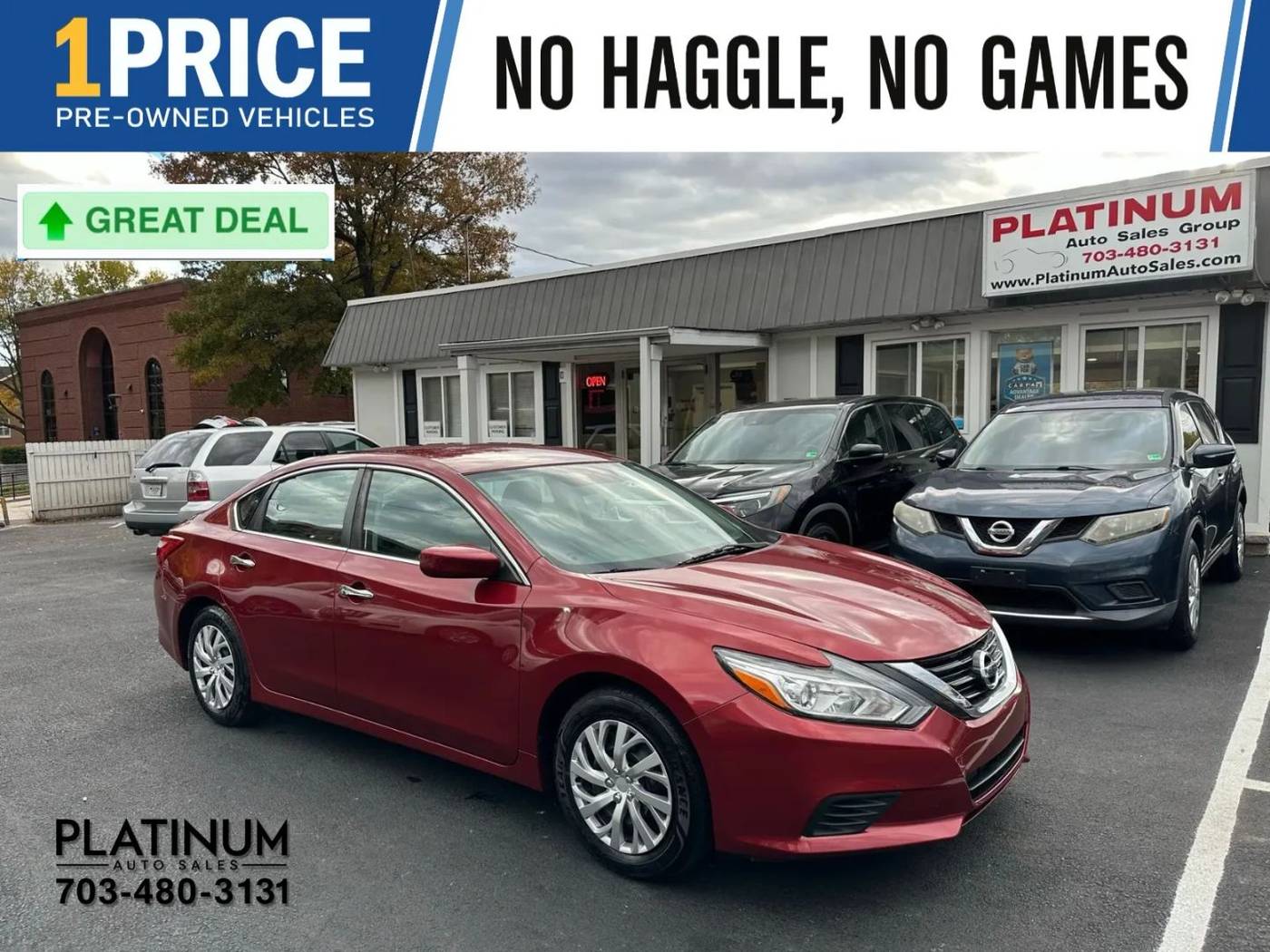 2016 Nissan Altima 2.5 S — Sedan — 116,855 mi — Arlington, VA