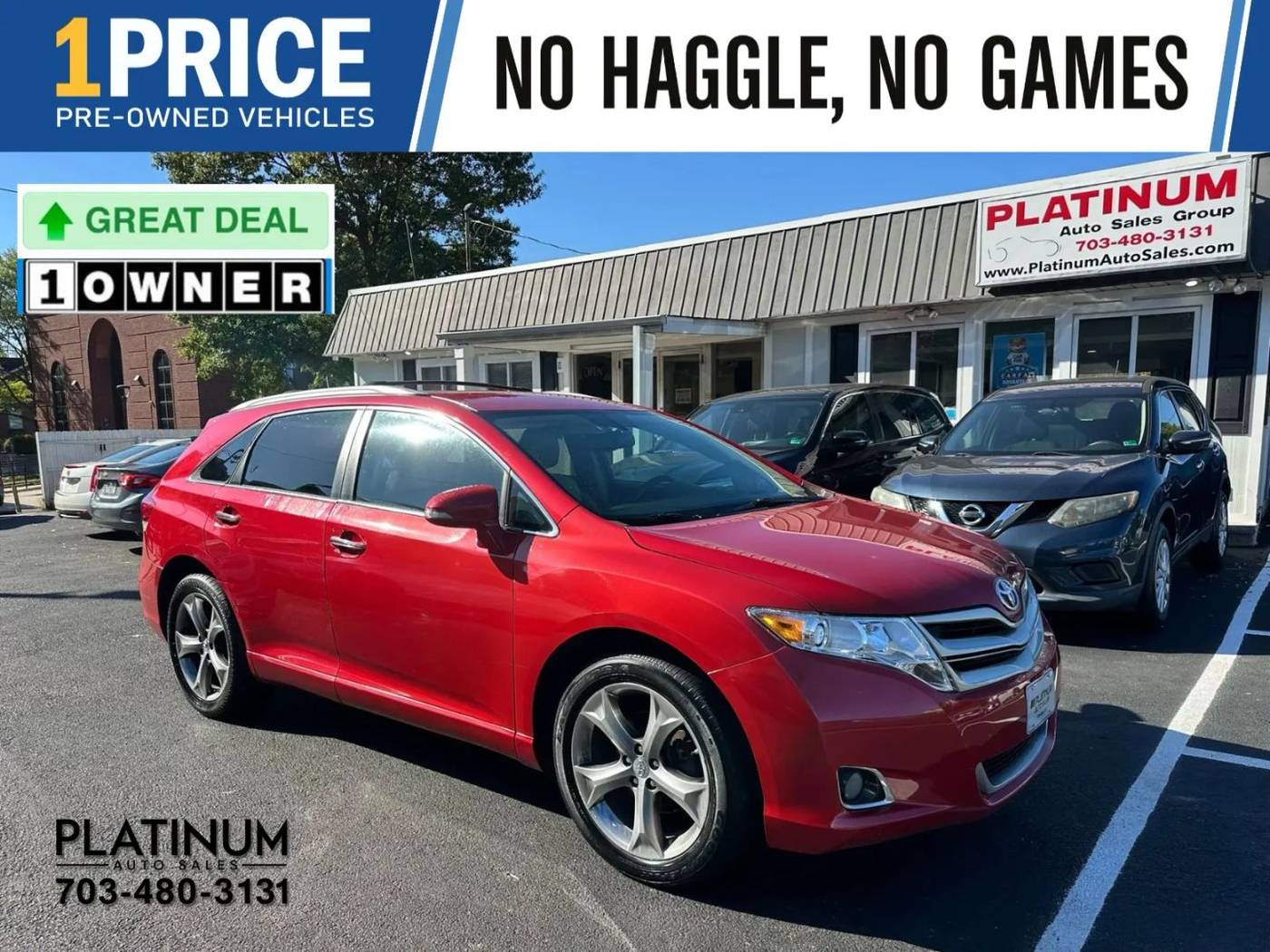 2013 Toyota Venza XLE V6 — SUV — 284,571 mi — Arlington, VA
