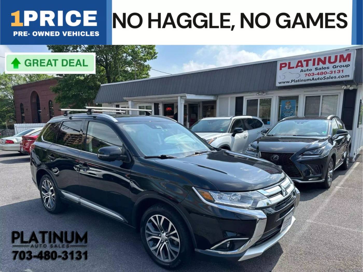 2018 Mitsubishi Outlander SEL — SUV — 93,444 mi — Arlington, VA