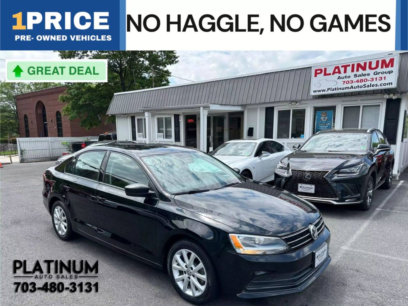 2015 Volkswagen Jetta 1.8T SE — Sedan — 76,807 mi — Arlington, VA