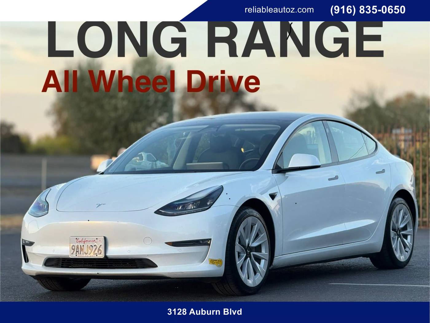 2022 Tesla Model 3 Long Range — Sedan — 100,598 mi — Sacramento, CA