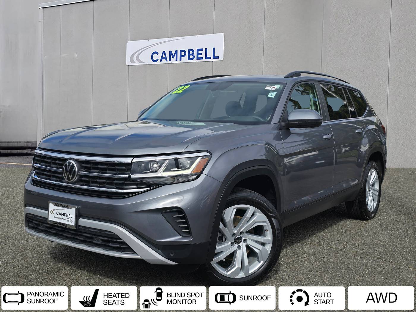 2022 Volkswagen Atlas SE with Technology — SUV — 54,379 mi — Edmonds, WA