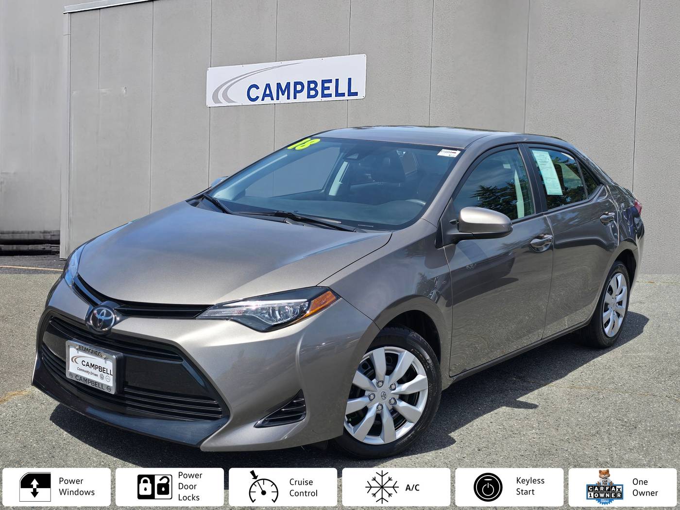 2018 Toyota Corolla L — Sedan — 56,320 mi — Edmonds, WA