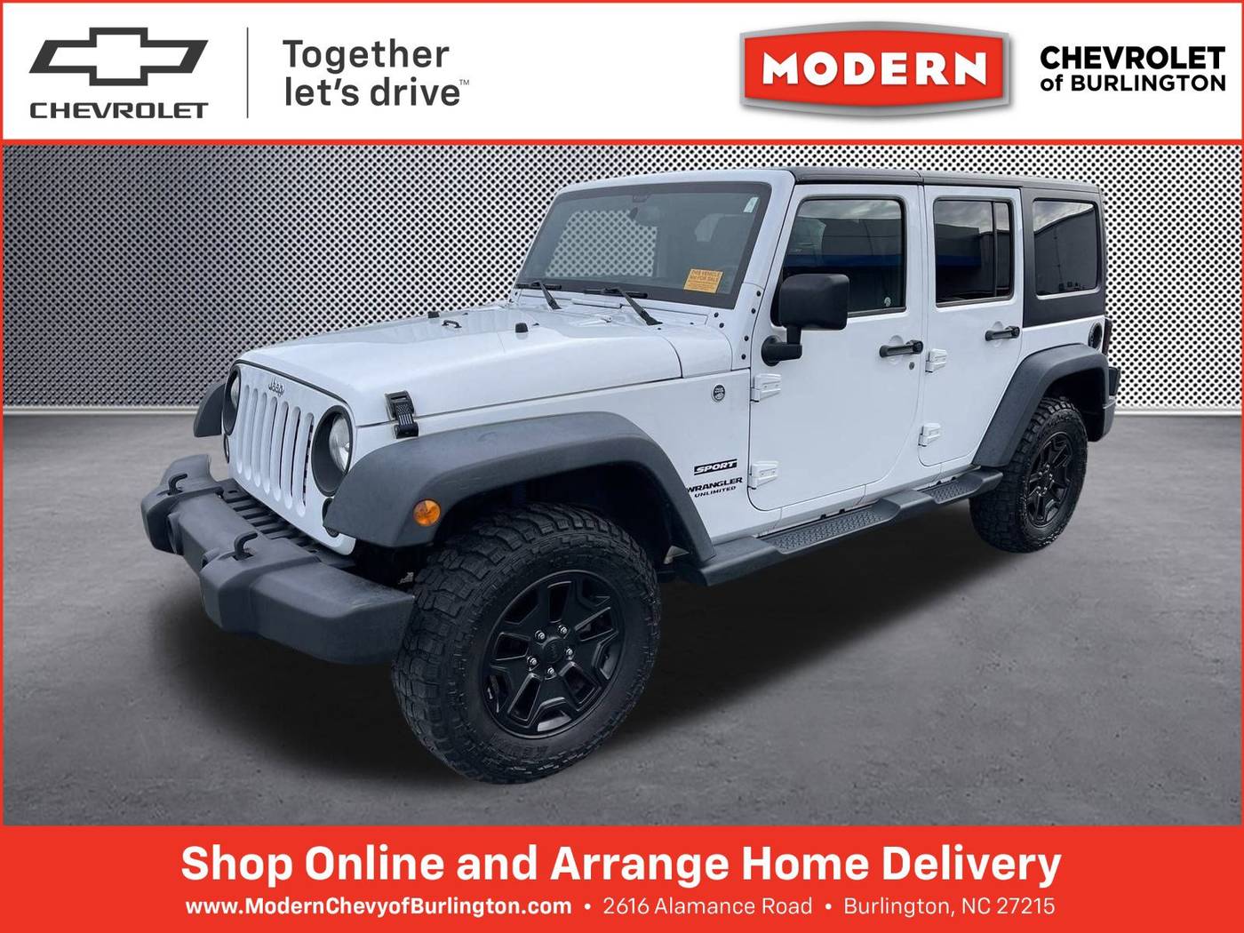 2014 Jeep Wrangler Sport — SUV — 137,482 mi — Burlington, NC