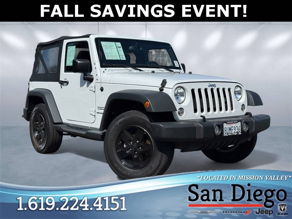 2017 Jeep Wrangler Sport — SUV — 56,012 mi — San Diego, CA