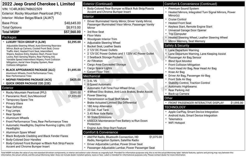 2022 Jeep Grand Cherokee Limited — SUV — 28,960 mi — Cheyenne, WY