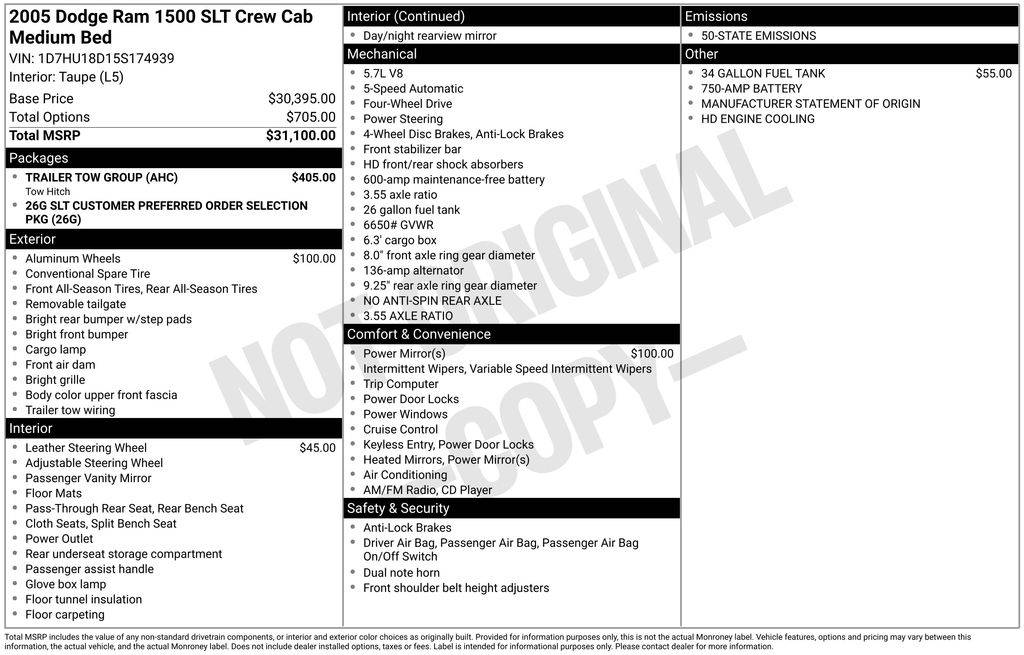 2005 Dodge Ram 1500 SLT — Pickup Truck — 141,837 mi — Cheyenne, WY