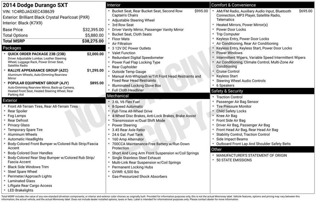 2014 Dodge Durango SXT — SUV — 160,333 mi — Cheyenne, WY