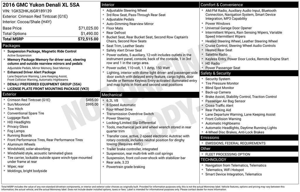 2016 GMC Yukon Denali — SUV — 145,170 mi — Cheyenne, WY