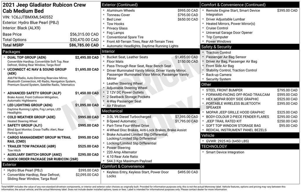2021 Jeep Gladiator Rubicon — Pickup Truck — 76,644 mi — Cheyenne, WY