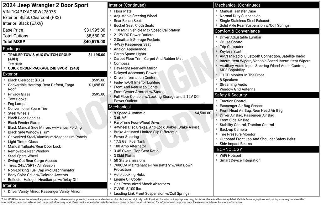 2024 Jeep Wrangler Sport — SUV — 14,394 mi — Cheyenne, WY