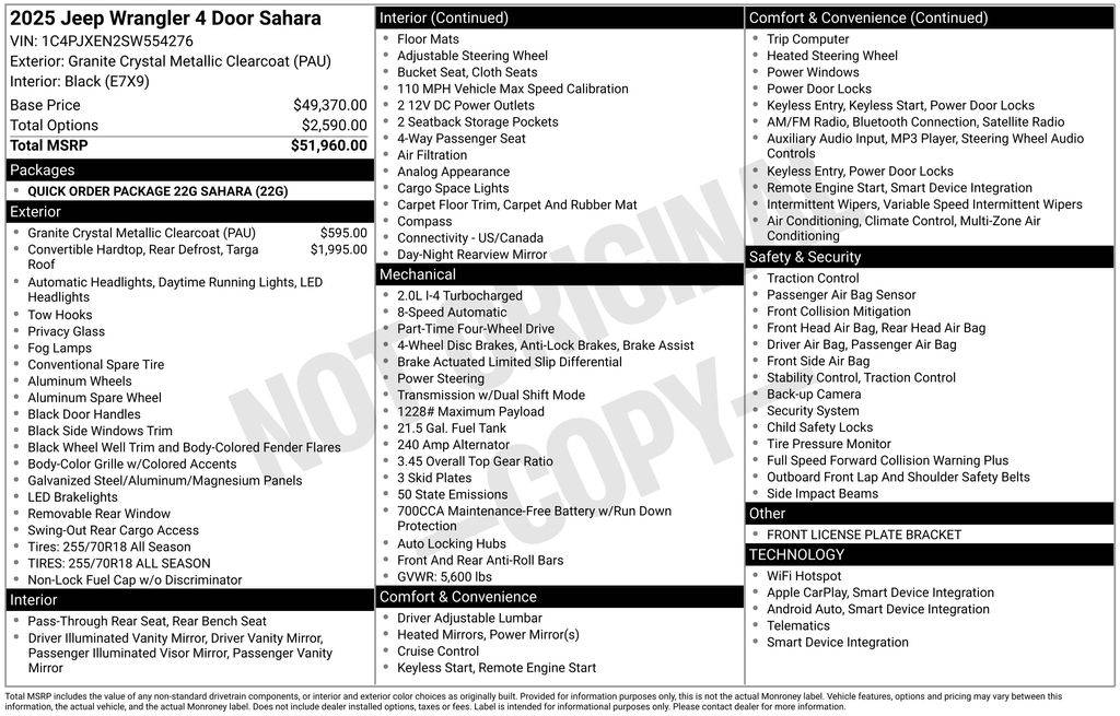 2025 Jeep Wrangler Sahara — SUV — 13,668 mi — Cheyenne, WY