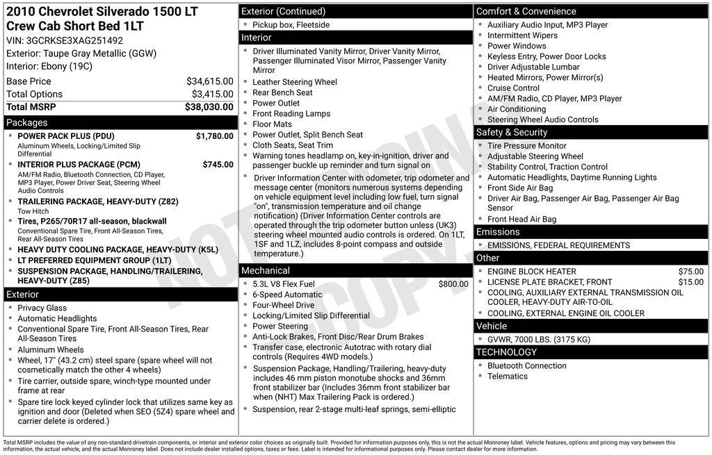 2010 Chevrolet Silverado 1500 LT — Pickup Truck — 103,541 mi — Cheyenne, WY
