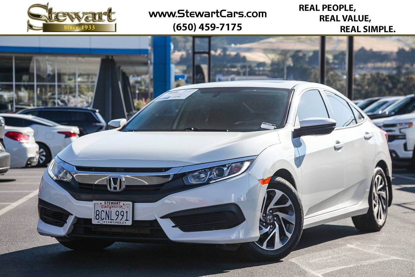 2018 Honda Civic EX — Sedan — 63,784 mi — Colma, CA