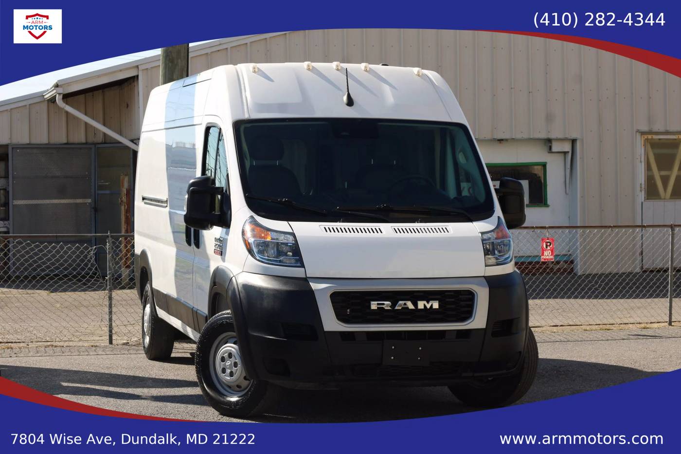 2022 Ram ProMaster Cargo Van 2500 — Cargo Van — 53,068 mi — Dundalk, MD