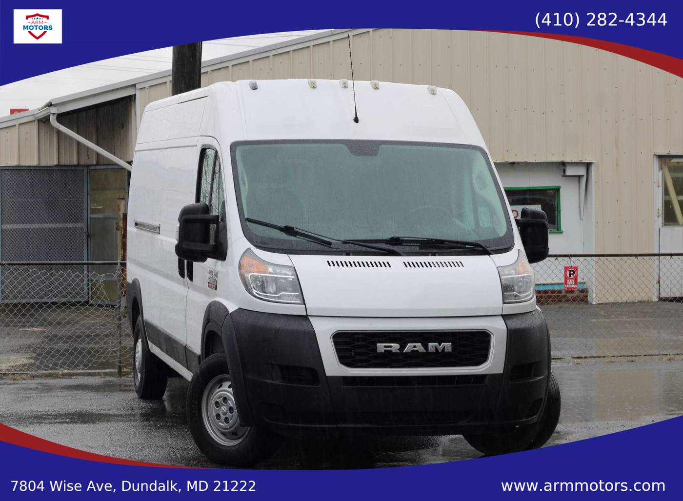 2021 Ram ProMaster Cargo Van 2500 — Cargo Van — 45,200 mi — Dundalk, MD
