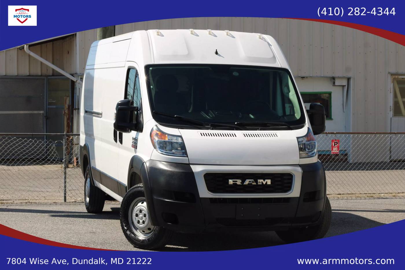 2021 Ram ProMaster Cargo Van 2500 — Cargo Van — 81,161 mi — Dundalk, MD