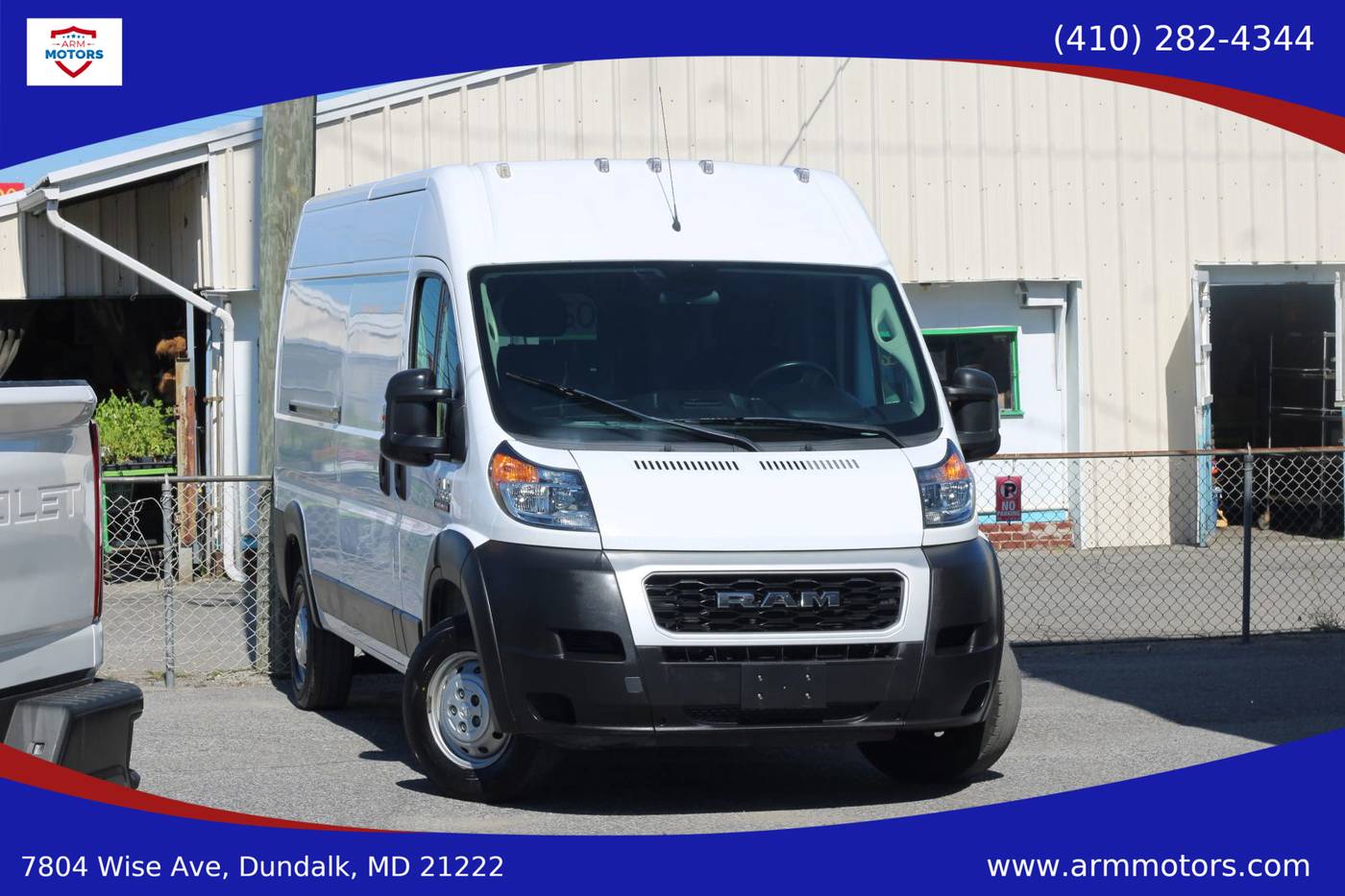 2021 Ram ProMaster Cargo Van 2500 — Cargo Van — 41,665 mi — Dundalk, MD