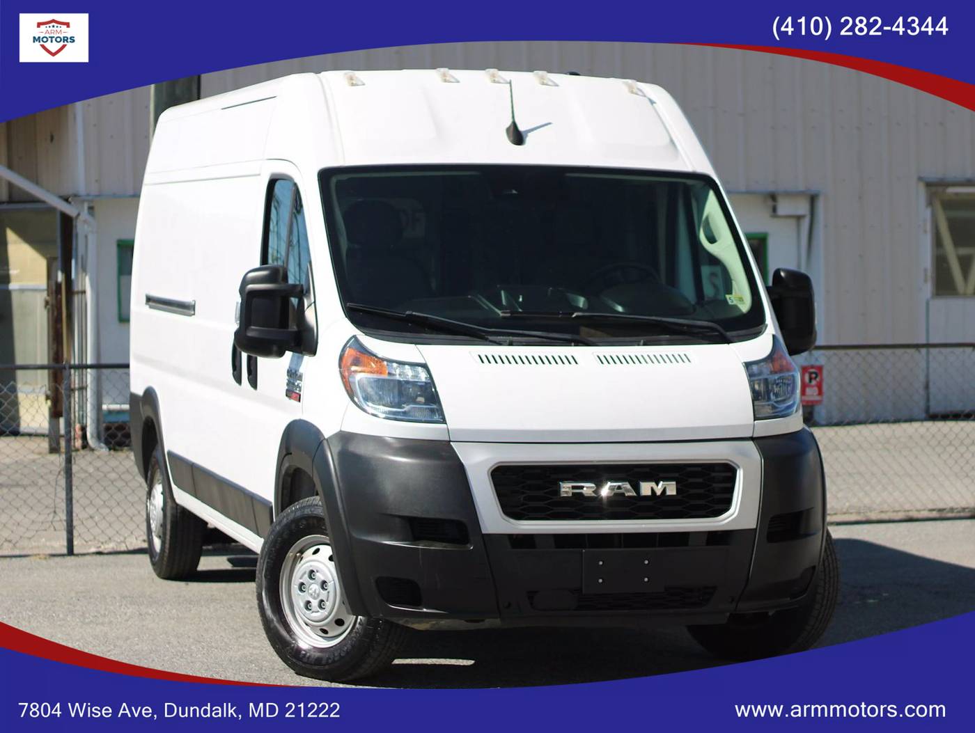 2022 Ram ProMaster Cargo Van 2500 — Cargo Van — 51,814 mi — Dundalk, MD