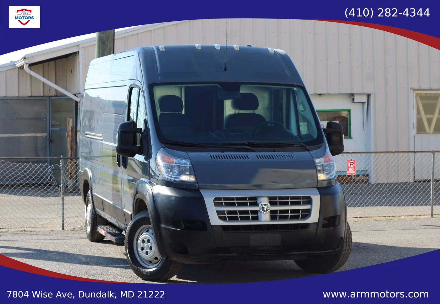 2018 Ram ProMaster Cargo Van 2500 — Cargo Van — 52,017 mi — Dundalk, MD