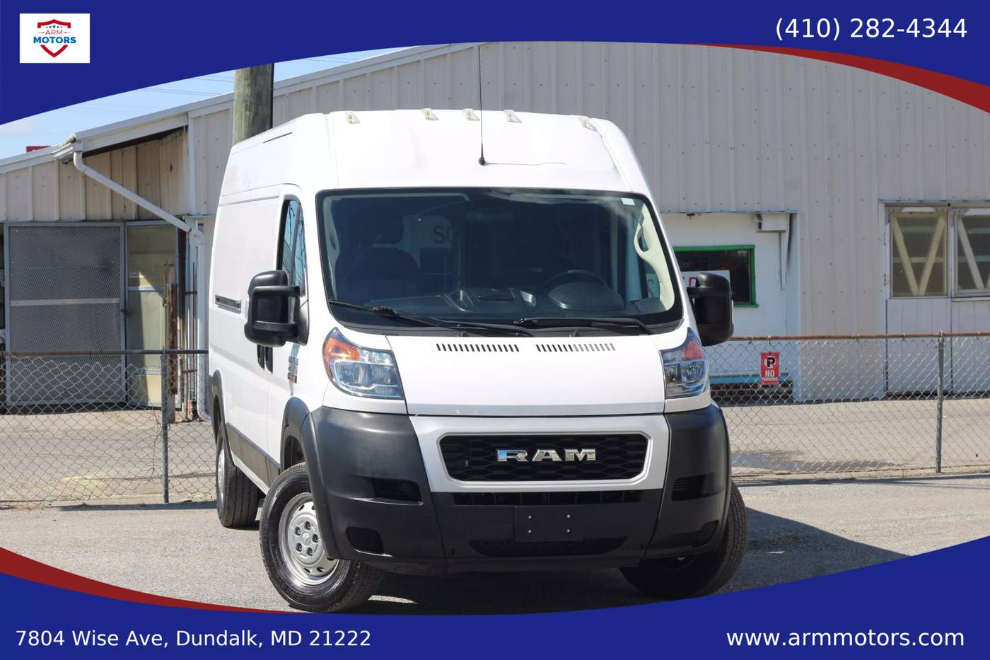 2021 Ram ProMaster Cargo Van 2500 — Cargo Van — 44,123 mi — Dundalk, MD