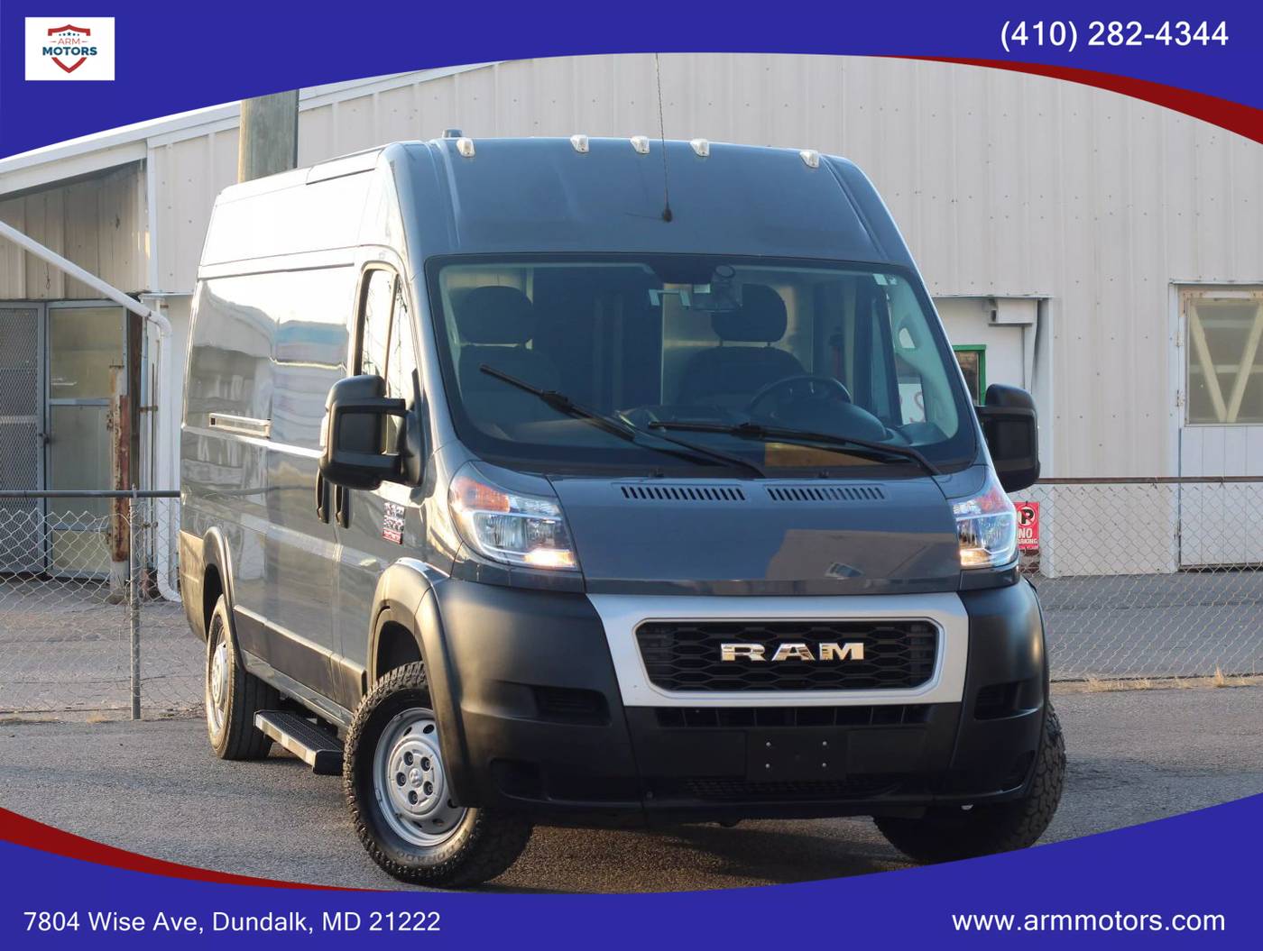 2020 Ram ProMaster Cargo Van 3500 — Cargo Van — 26,275 mi — Dundalk, MD