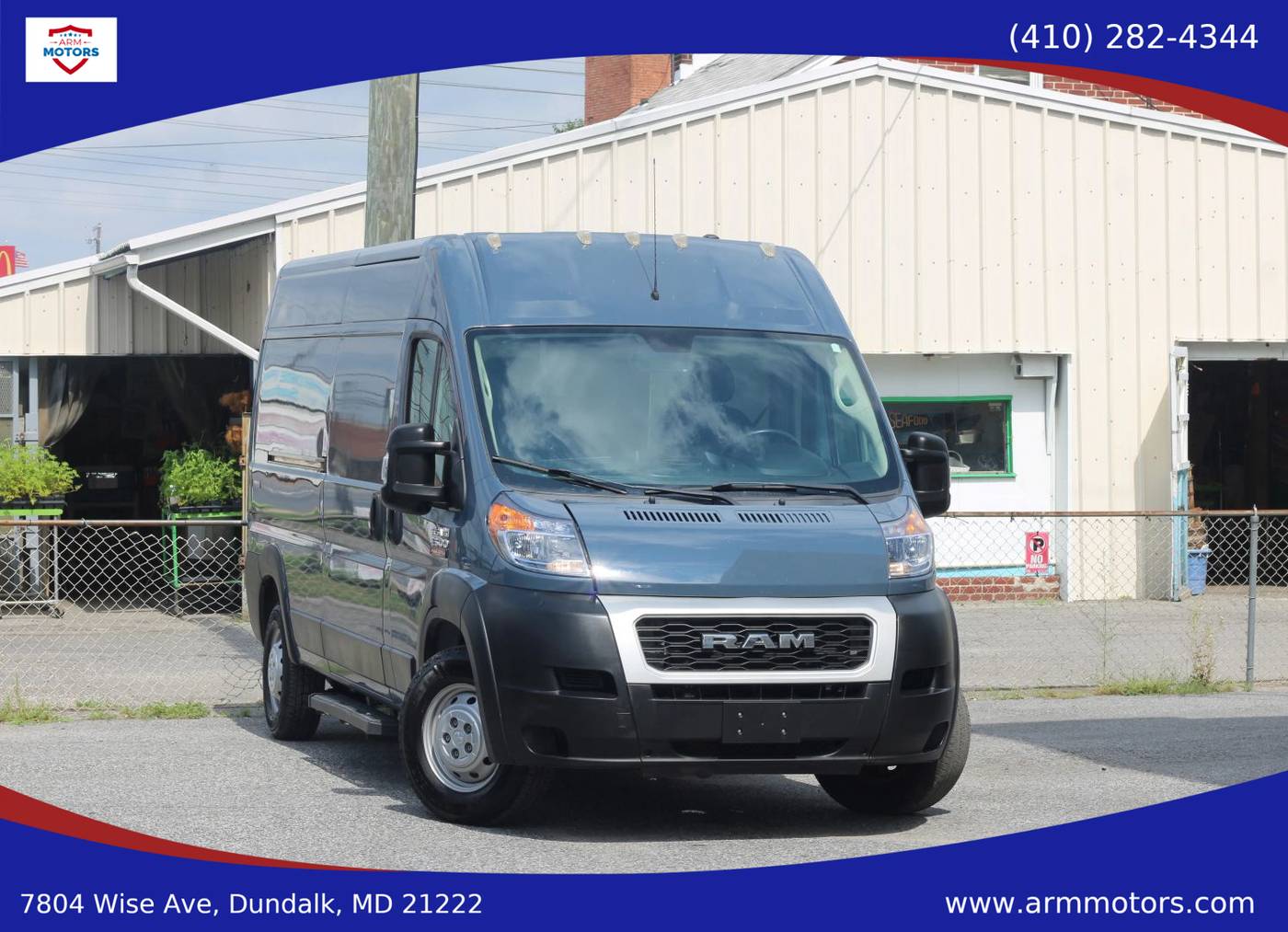 2019 Ram ProMaster Cargo Van 2500 — Cargo Van — 72,297 mi — Dundalk, MD