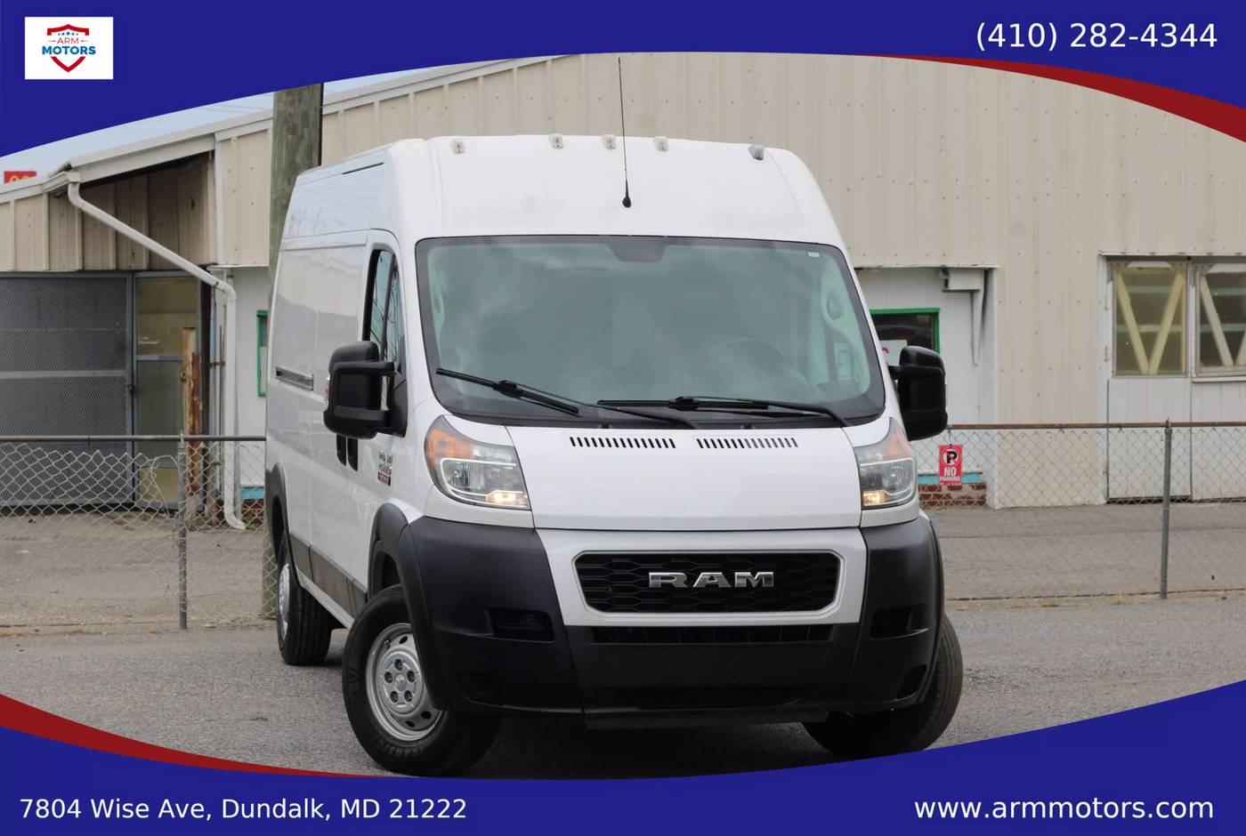 2021 Ram ProMaster Cargo Van 2500 — Cargo Van — 70,343 mi — Dundalk, MD