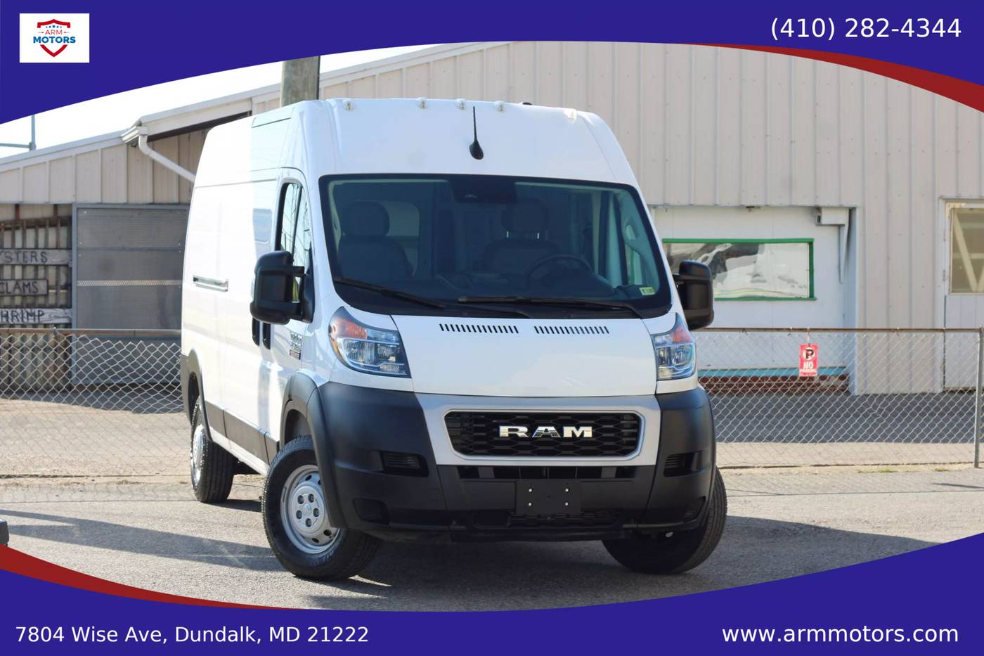 2022 Ram ProMaster Cargo Van 2500 — Cargo Van — 36,827 mi — Dundalk, MD