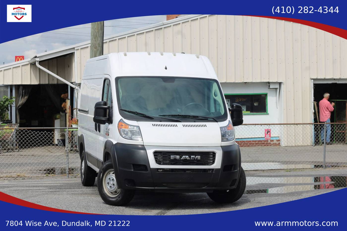2019 Ram ProMaster Cargo Van 2500 — Cargo Van — 59,616 mi — Dundalk, MD