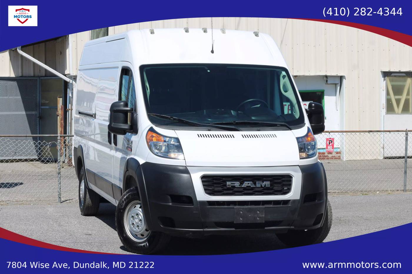 2021 Ram ProMaster Cargo Van 2500 — Cargo Van — 41,374 mi — Dundalk, MD