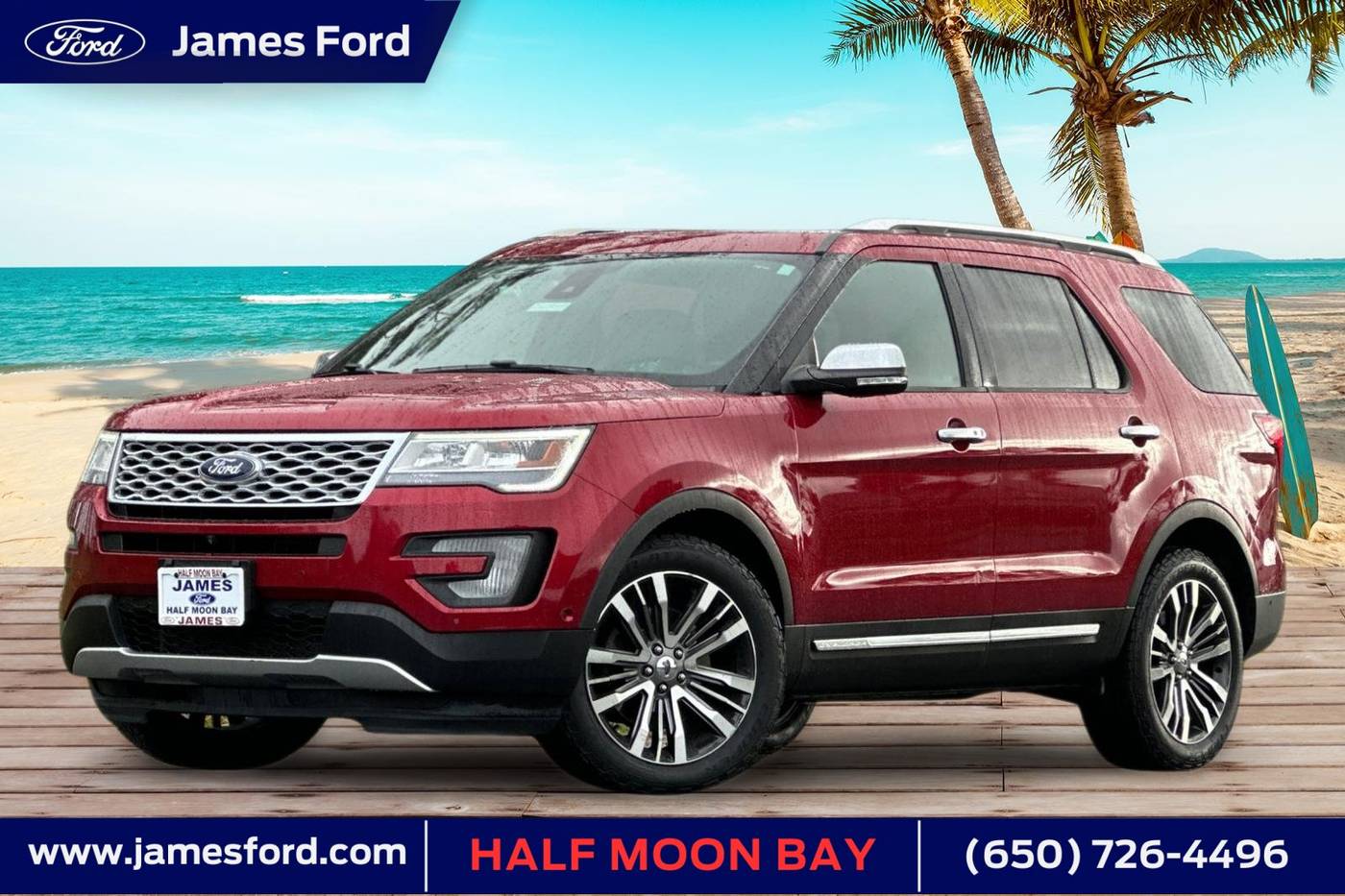 2017 Ford Explorer Platinum — SUV — 86,654 mi — Half Moon Bay, CA