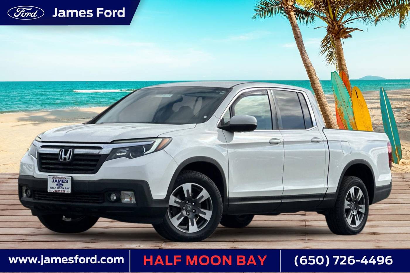 2017 Honda Ridgeline RTL-T — Pickup Truck — 91,571 mi — Half Moon Bay, CA