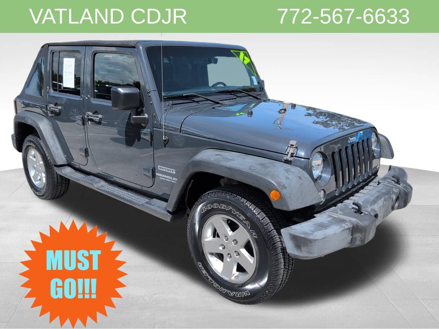 2017 Jeep Wrangler Sport — SUV — 57,460 mi — Vero Beach, FL