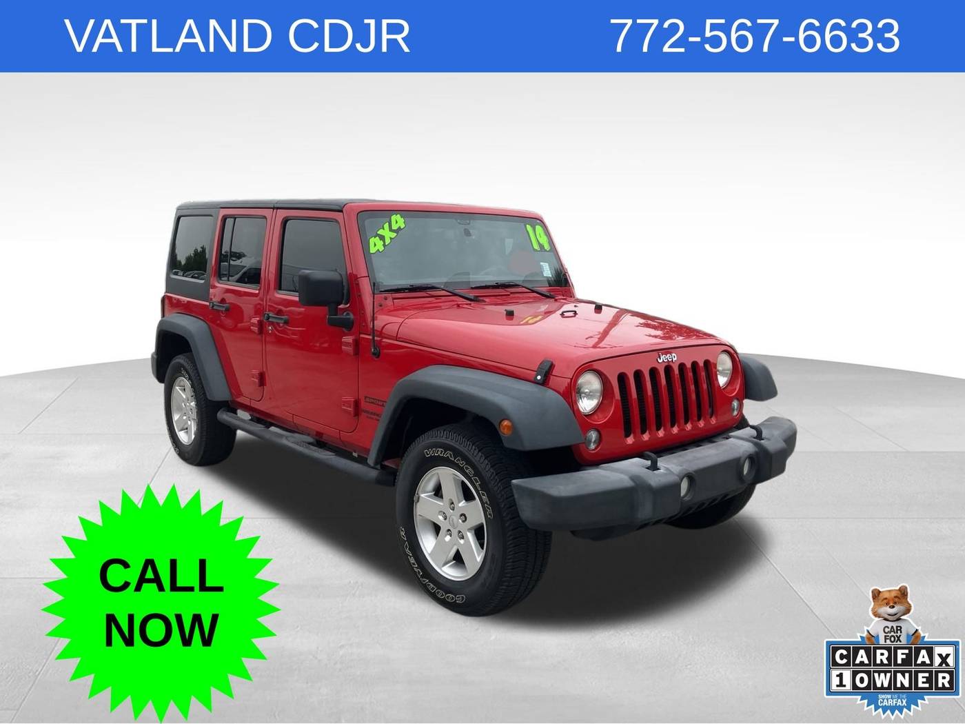 2014 Jeep Wrangler Sport — SUV — 123,413 mi — Vero Beach, FL