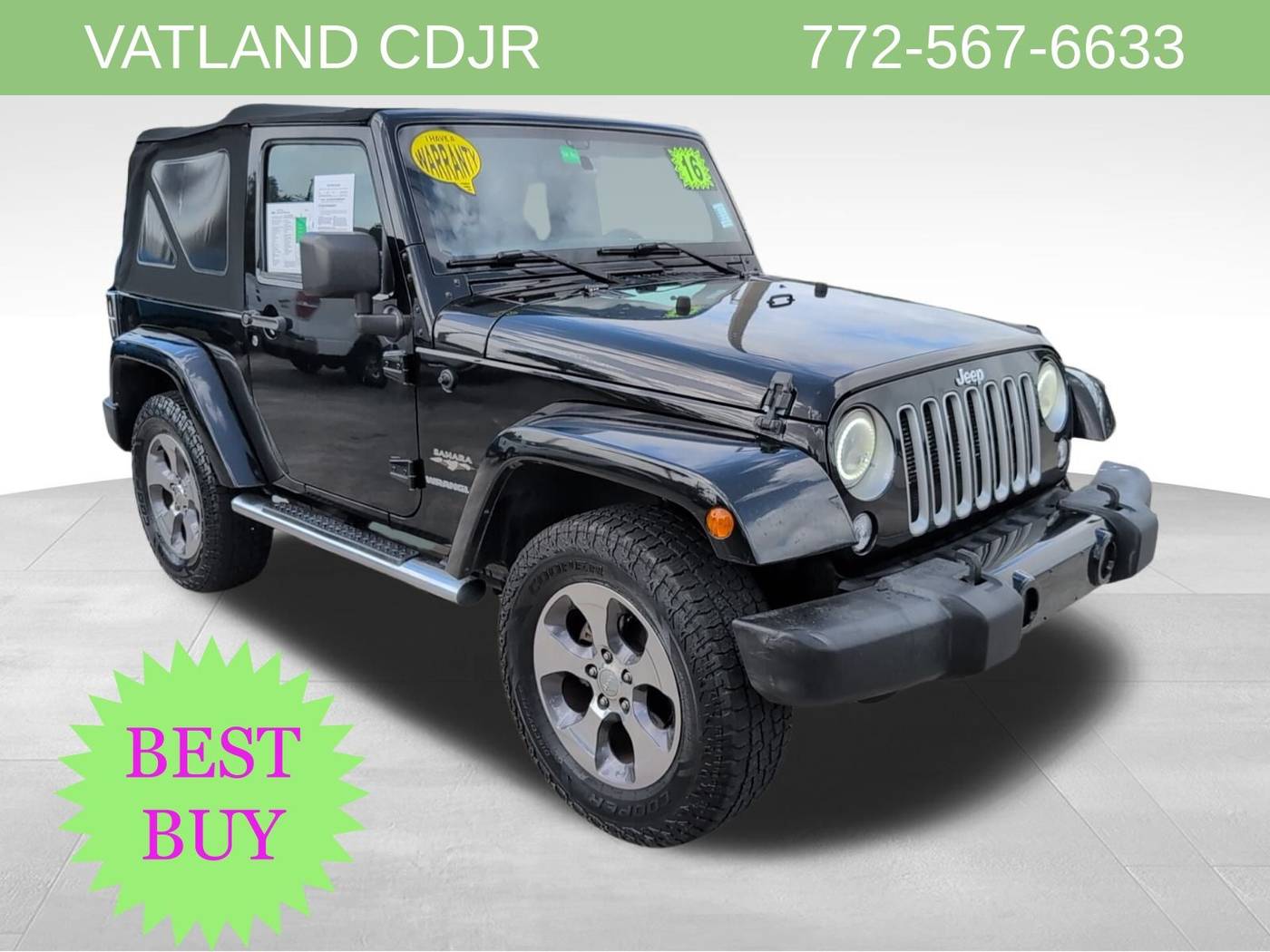 2016 Jeep Wrangler Sahara — SUV — 104,689 mi — Vero Beach, FL