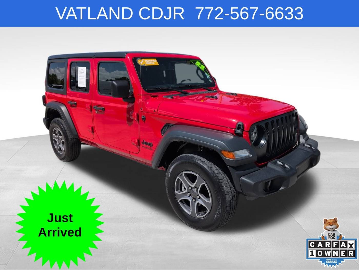 2022 Jeep Wrangler Sport S — SUV — 12,330 mi — Vero Beach, FL