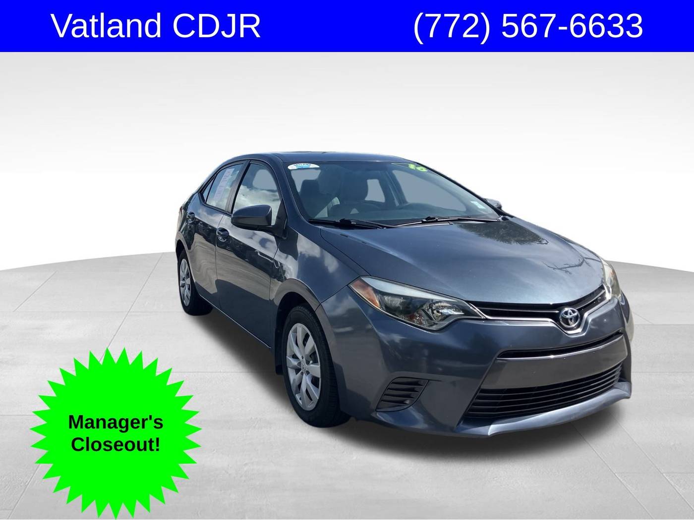 2016 Toyota Corolla LE Premium — Sedan — 102,112 mi — Vero Beach, FL