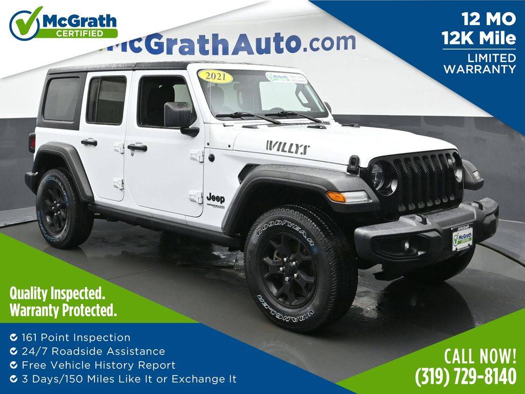 2021 Jeep Wrangler Willys — SUV — 27,581 mi — Hiawatha, IA