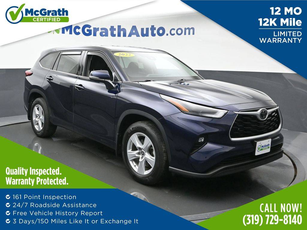 2022 Toyota Highlander LE — SUV — 27,126 mi — Hiawatha, IA