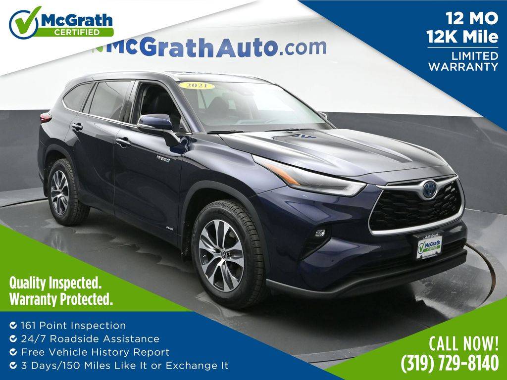 2021 Toyota Highlander Hybrid XLE — SUV — 34,537 mi — Hiawatha, IA