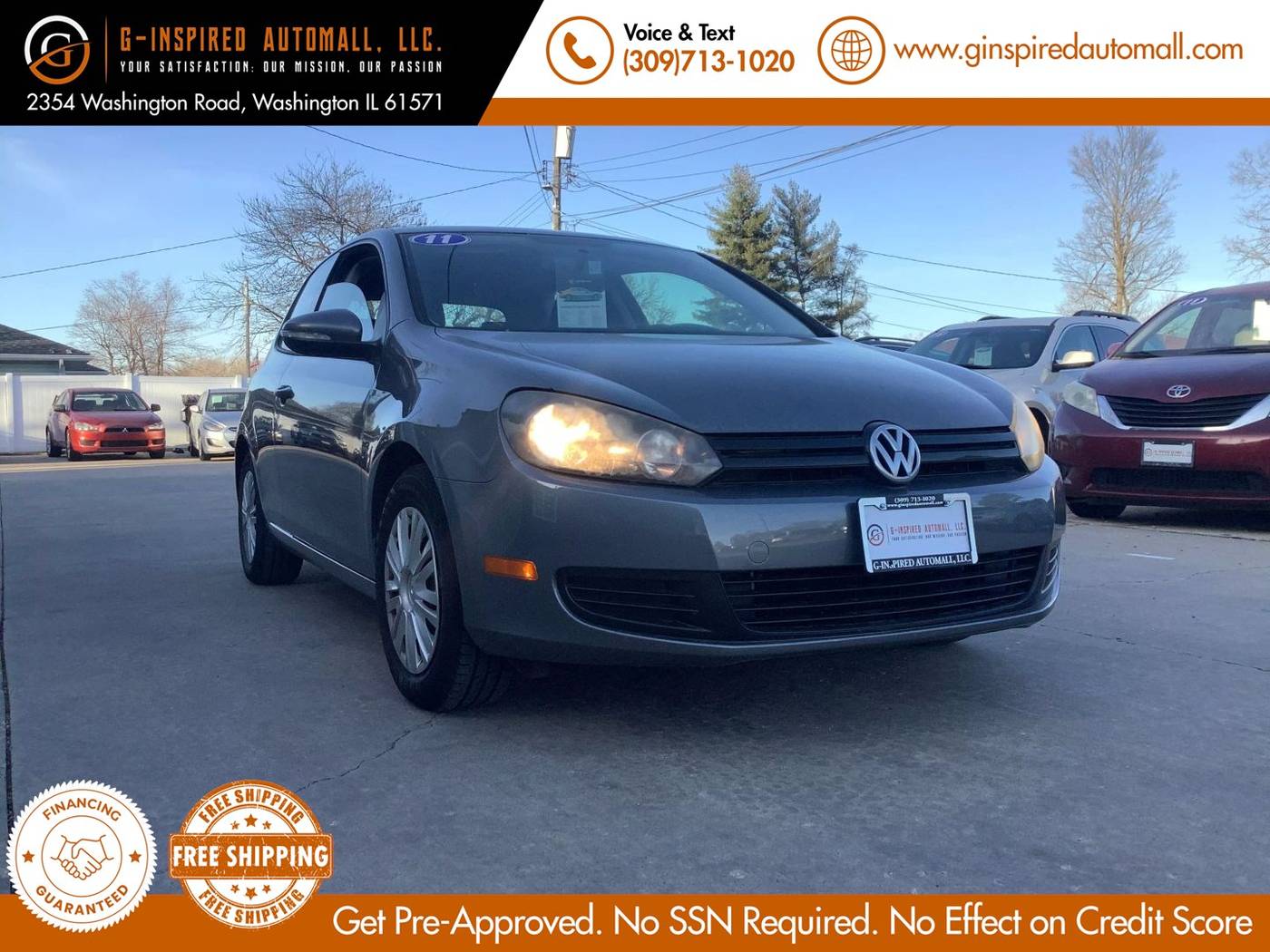 2011 Volkswagen Golf Base — Hatchback — 114,414 mi — East Peoria, IL