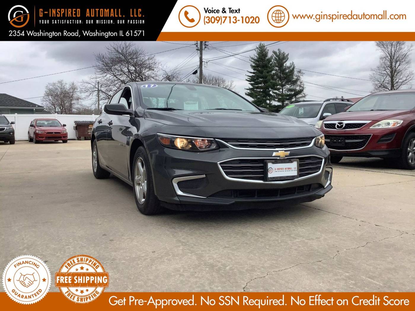 2017 Chevrolet Malibu LS — Sedan — 142,096 mi — East Peoria, IL
