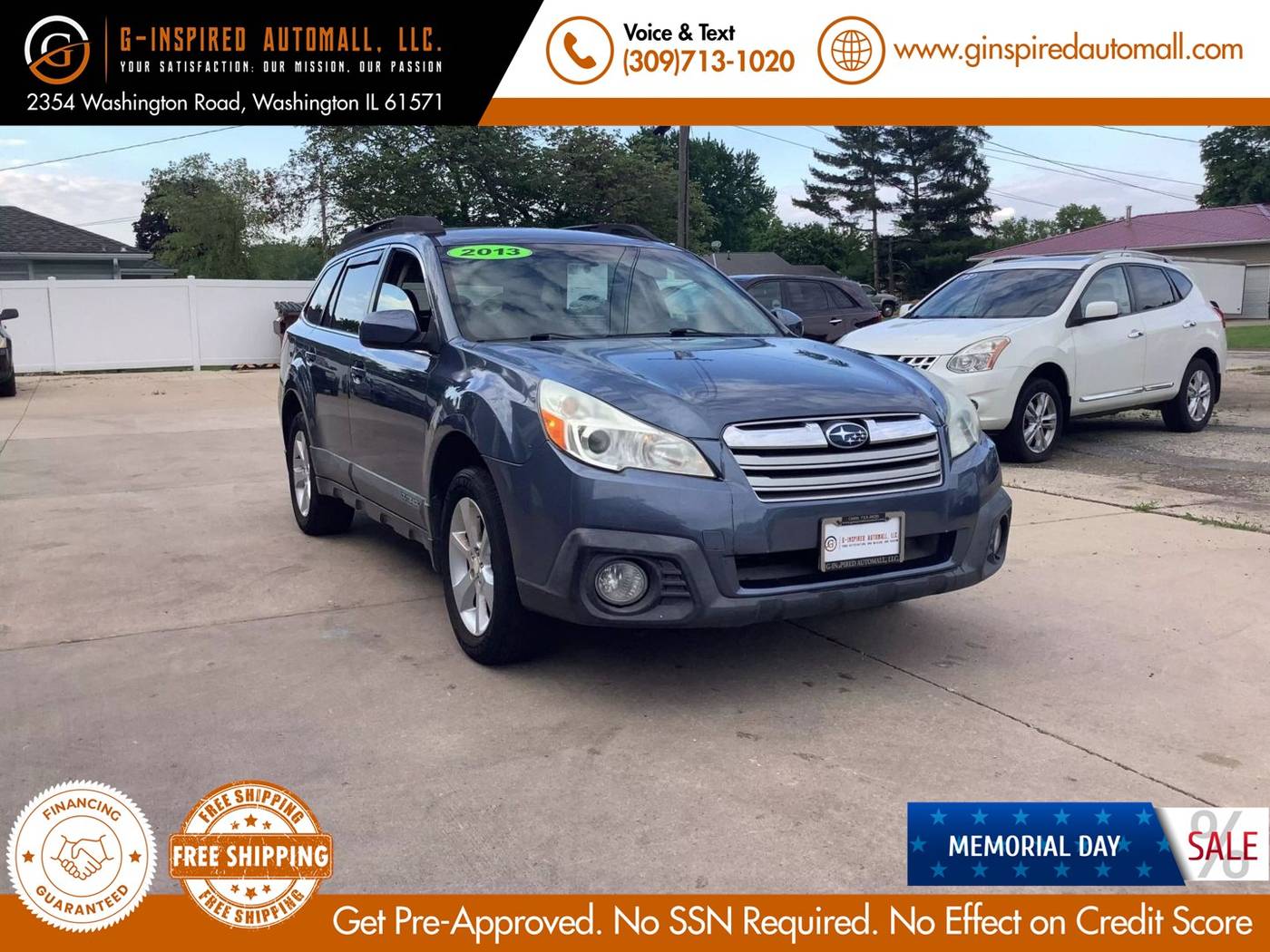 2013 Subaru Outback 2.5i Premium — SUV — 173,944 mi — East Peoria, IL