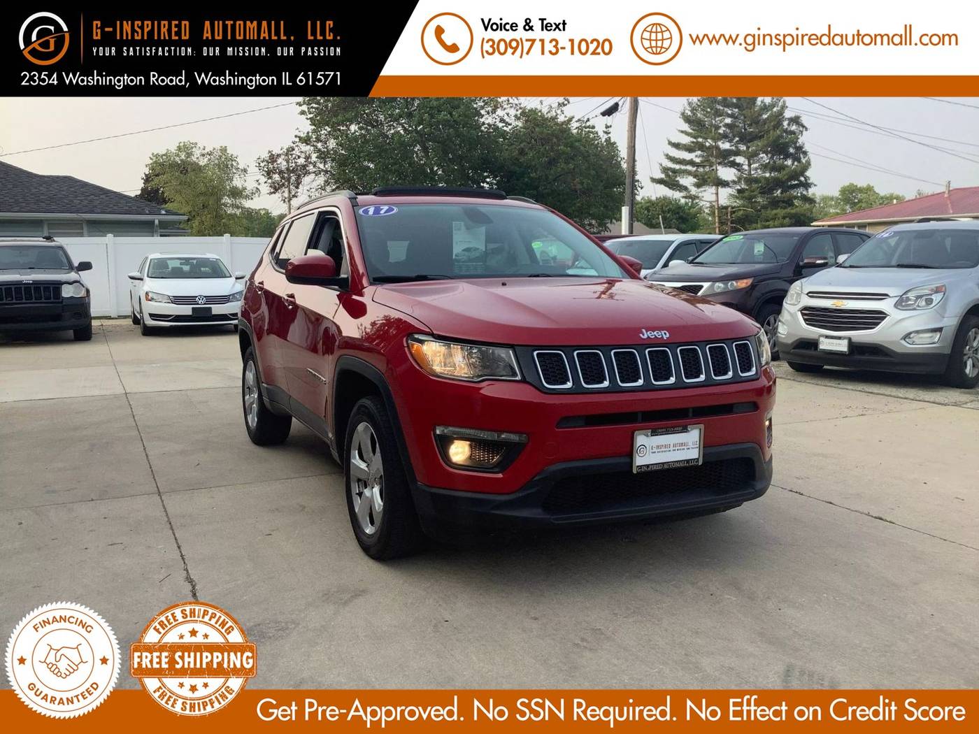 2017 Jeep Compass Latitude — SUV — 80,587 mi — East Peoria, IL