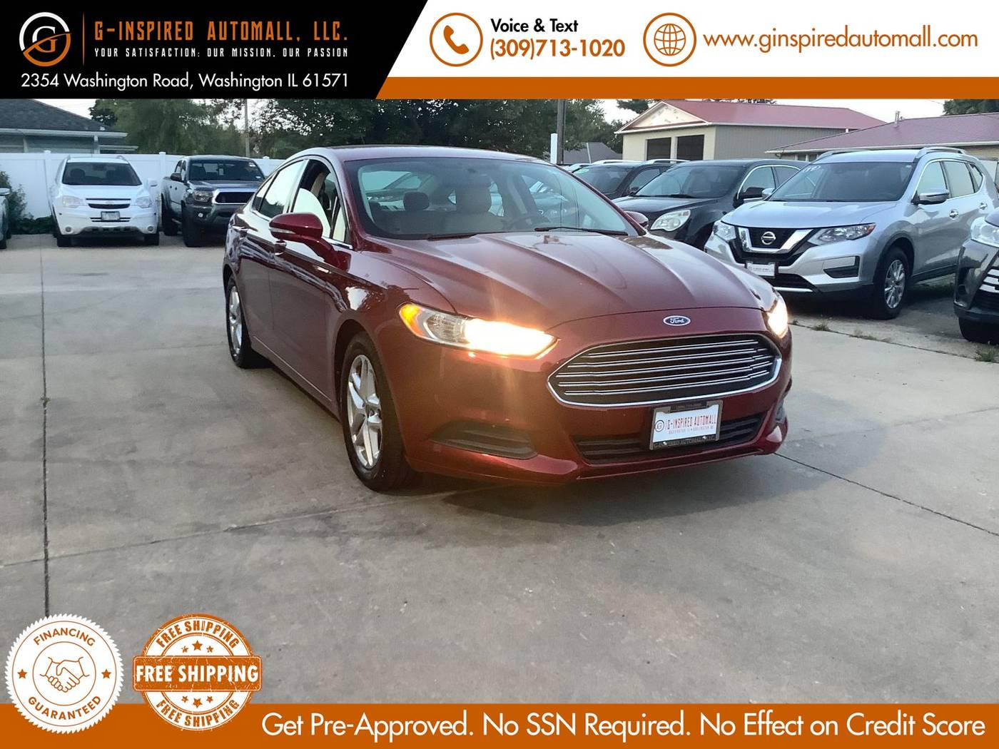 2013 Ford Fusion SE — Sedan — 106,196 mi — East Peoria, IL